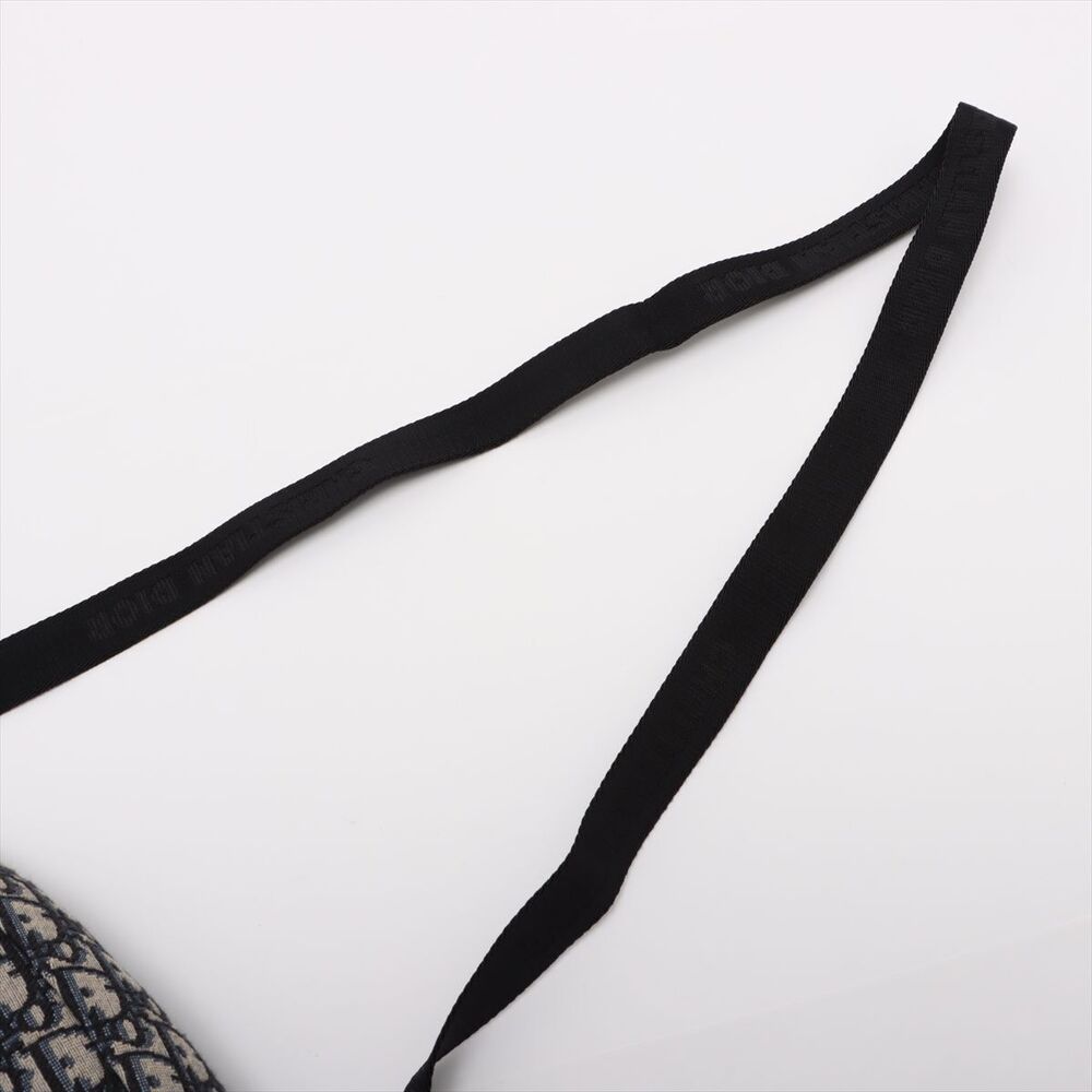 Dior Oblique Canvas Leather Body Belt Crossbody Bag Navy Blue - Picture 5 of 8